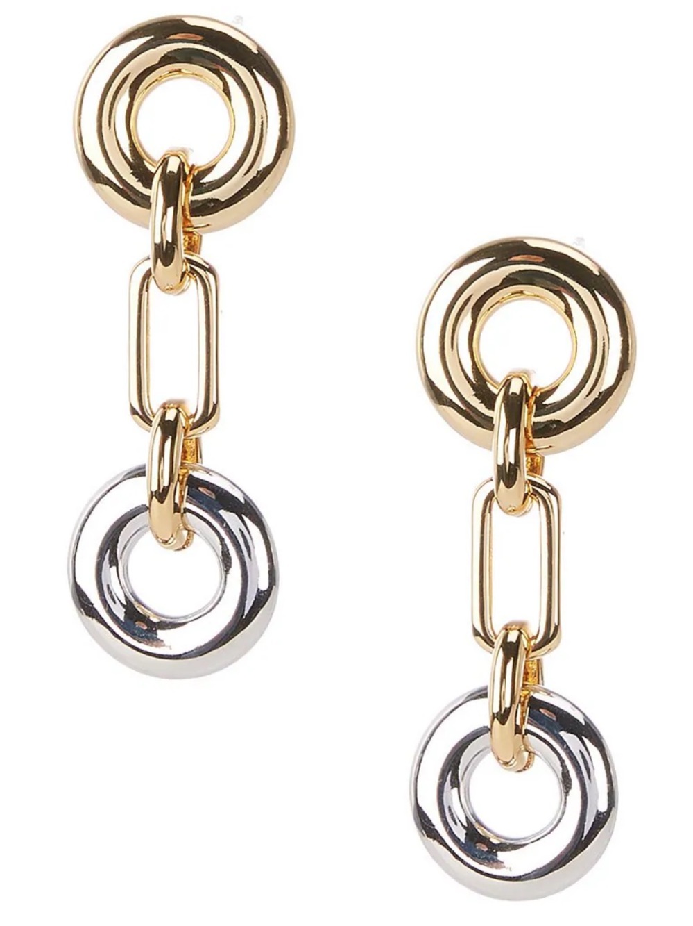 Kate Spade mixed metallic linear drop earrings